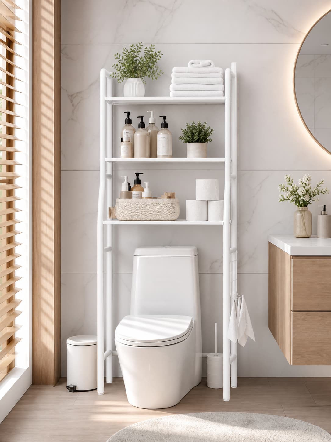 Étagère salle de bain 3 niveaux